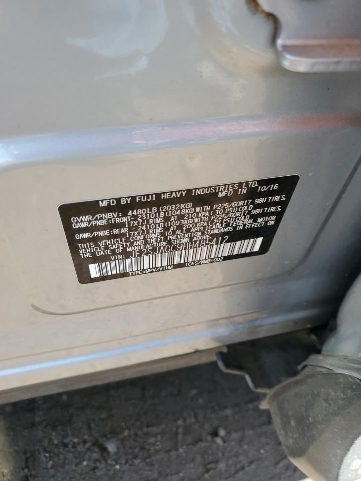 2017 Subaru Forester 2.5I Premium VIN: JF2SJAGC9HH485412 Lot: 56051045