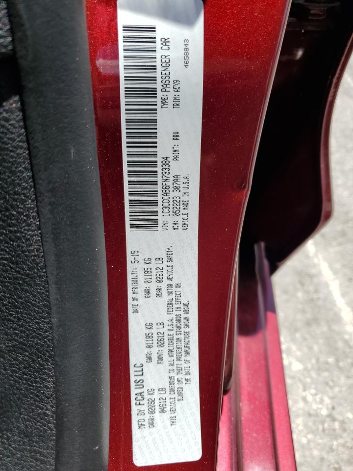 2015 Chrysler 200 Limited VIN: 1C3CCCAB6FN733384 Lot: 57103145