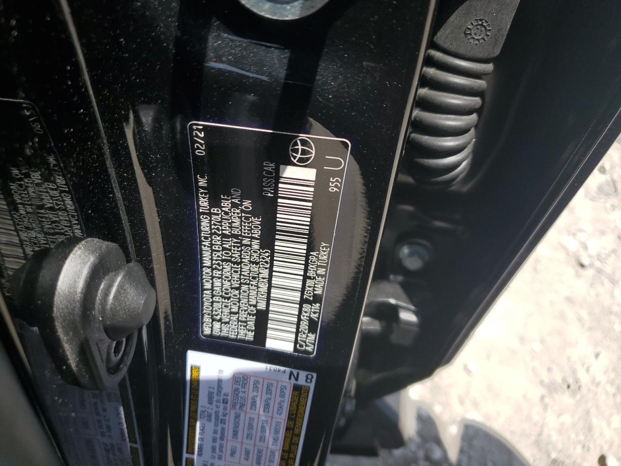 2021 Toyota C-Hr Xle VIN: NMTKHMBX1MR123245 Lot: 55893785