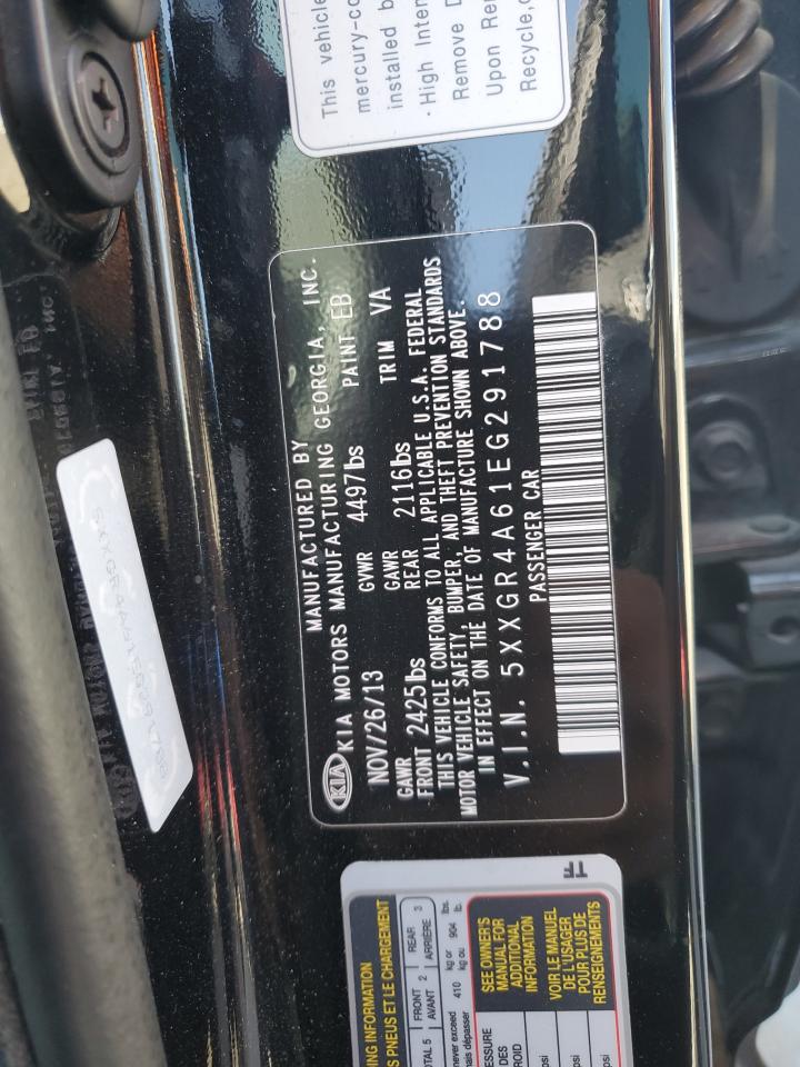 2014 Kia Optima Sx VIN: 5XXGR4A61EG291788 Lot: 57688525