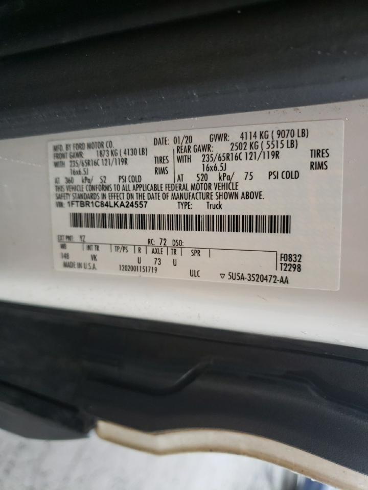 2020 Ford Transit T-250 VIN: 1FTBR1C84LKA24557 Lot: 57598345