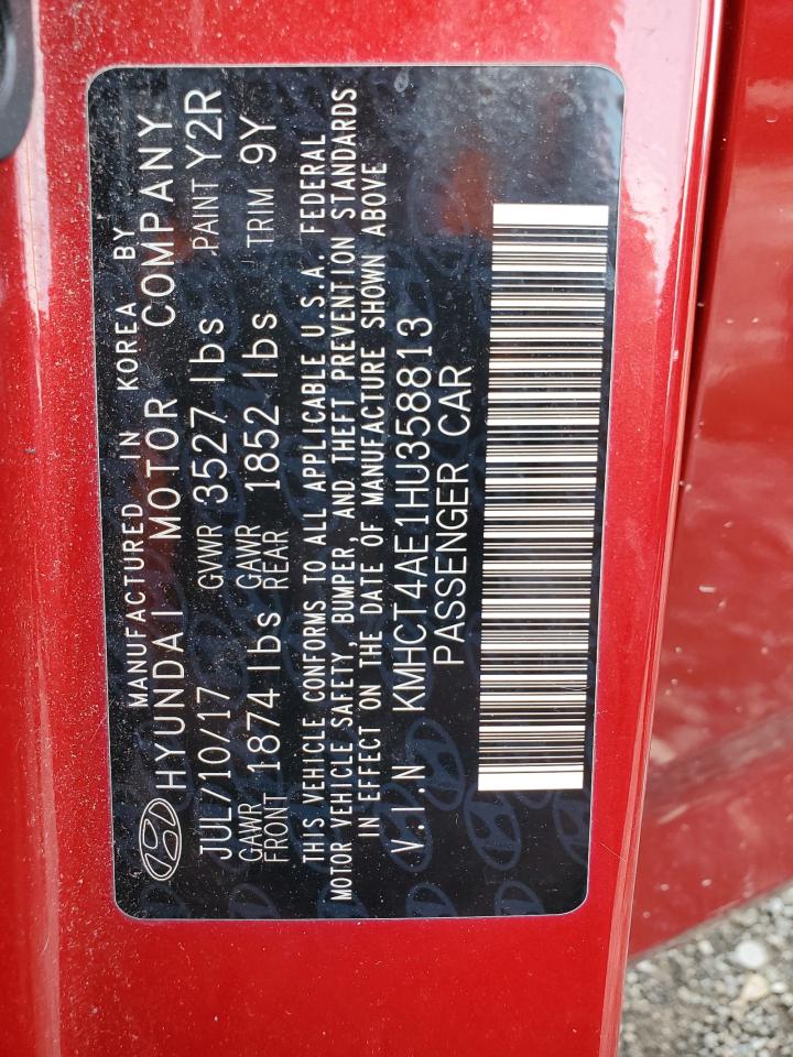 2017 Hyundai Accent Se VIN: KMHCT4AE1HU358813 Lot: 56662425