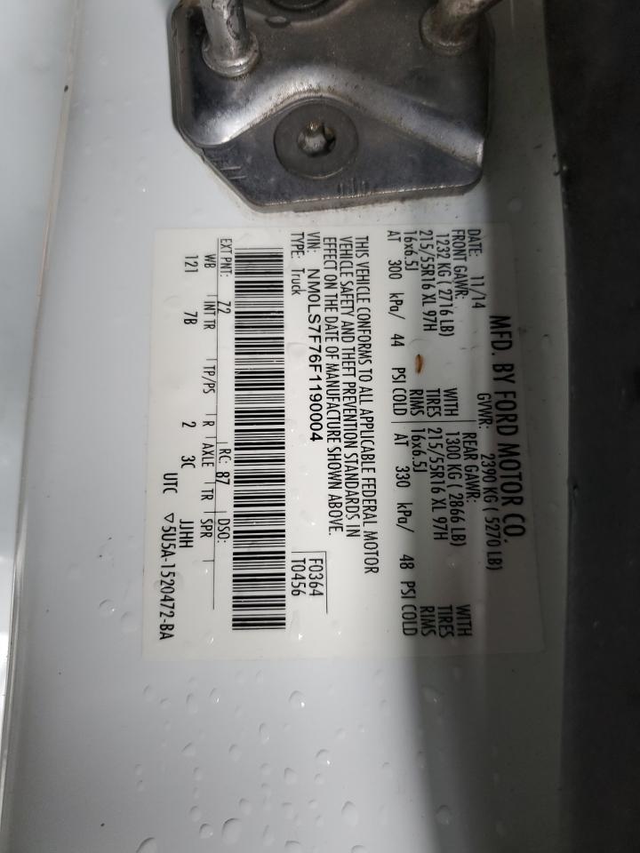 2015 Ford Transit Connect Xlt VIN: NM0LS7F76F1190004 Lot: 57777095