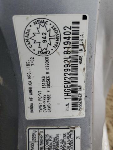 2002 HONDA CIVIC EX