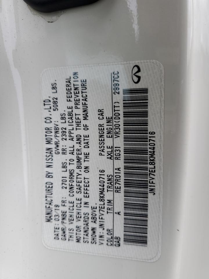 2019 Infiniti Q60 Red Sport 400 VIN: JN1FV7EL8KM440716 Lot: 56554685