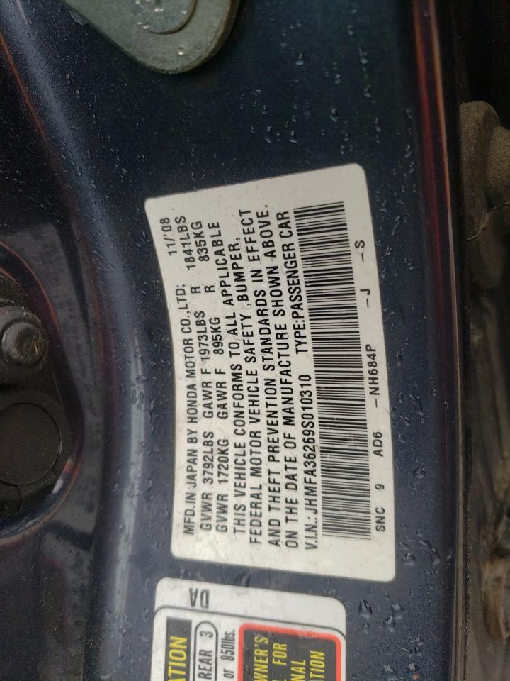 2009 Honda Civic Hybrid VIN: JHMFA36269S010310 Lot: 56095305