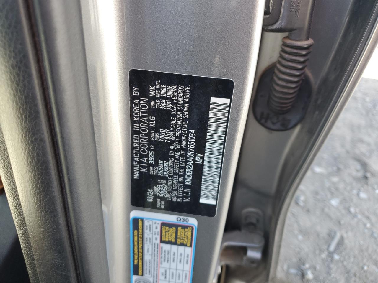 2024 Kia Seltos Ex VIN: KNDER2AA0R7651034 Lot: 56893525
