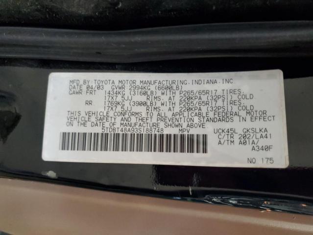 2003 TOYOTA SEQUOIA LIMITED