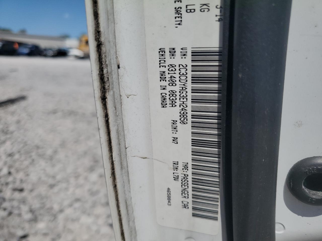 2014 Dodge Challenger Sxt VIN: 2C3CDYAG3EH249850 Lot: 58053555