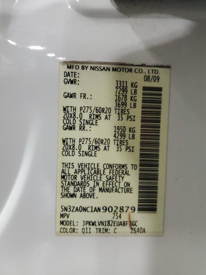 2010 Infiniti Qx56 VIN: 5N3ZA0NC1AN902879 Lot: 55455705