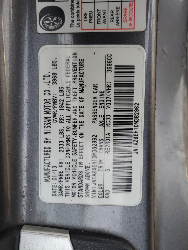 2013 Nissan 370Z Base VIN: JN1AZ4EH1DM382962 Lot: 55511475