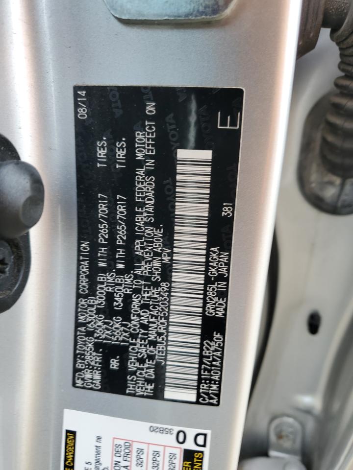2015 Toyota 4Runner Sr5/Sr5 Premium VIN: JTEBU5JR0F5203498 Lot: 56595885