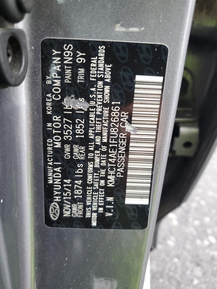 2015 Hyundai Accent Gls VIN: KMHCT4AE1FU826861 Lot: 56689285
