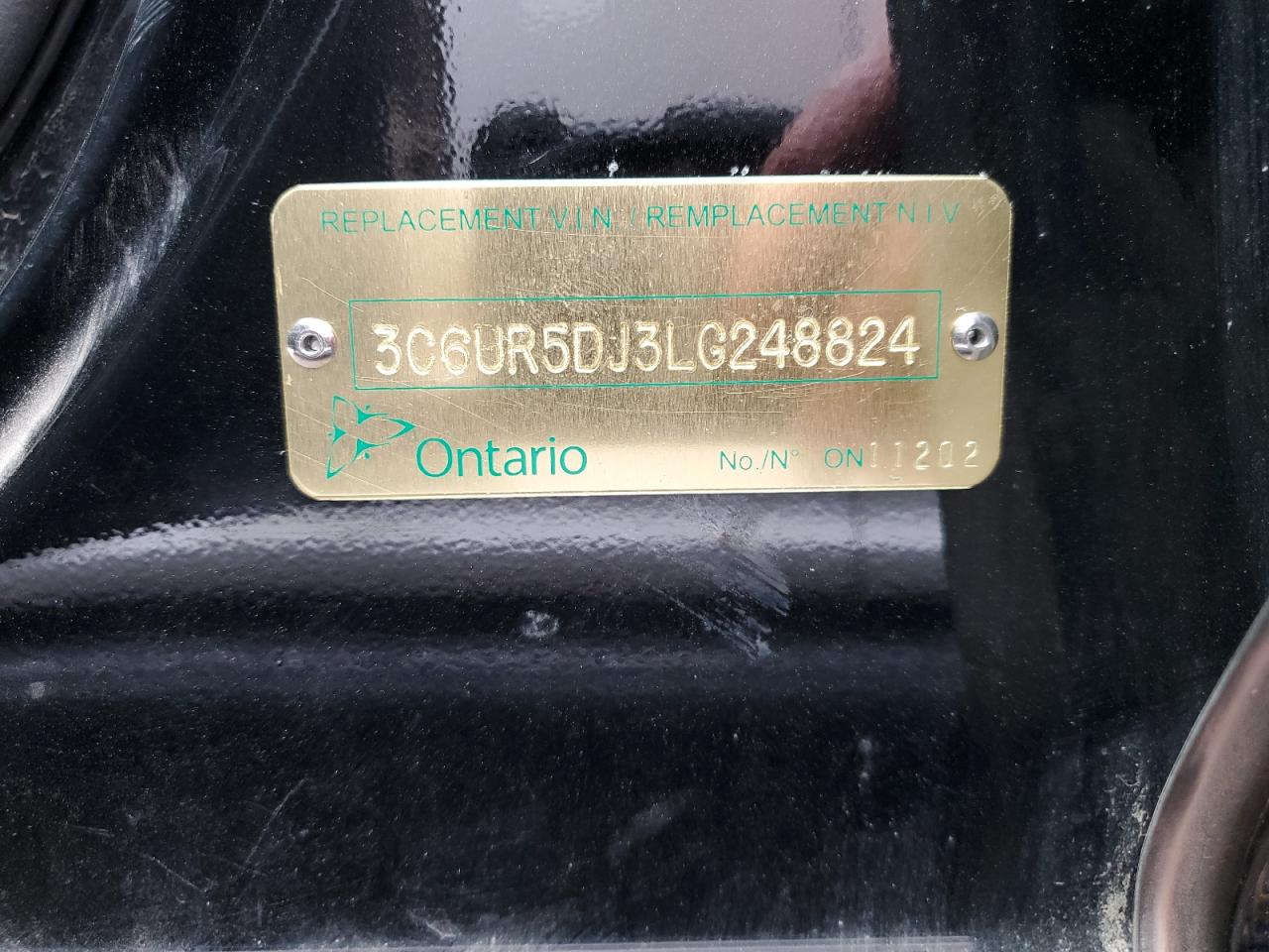 3C6UR5DJ3LG248824 RAM 2500 2020
