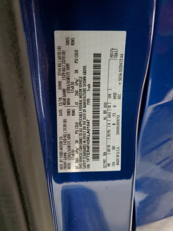 2019 Ford Ranger Xl VIN: 1FTER4FH5KLA01047 Lot: 54661465
