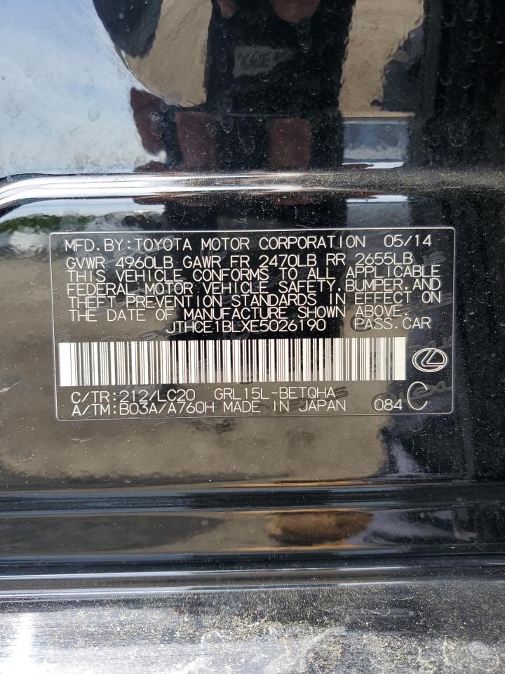 2014 Lexus Gs 350 VIN: JTHCE1BLXE5026190 Lot: 58051645