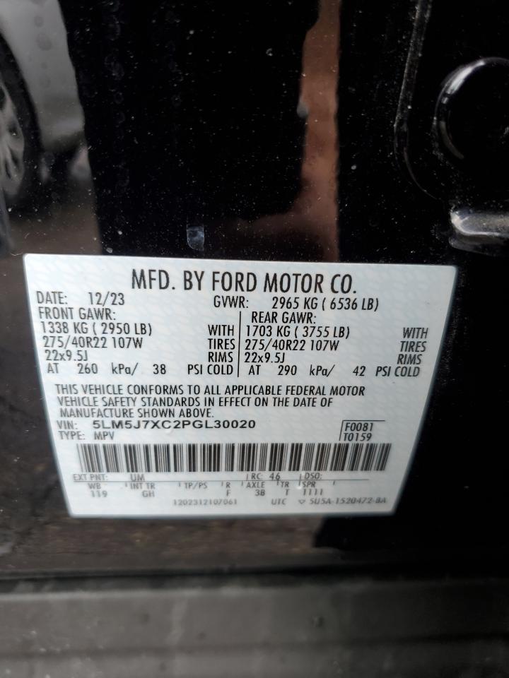 2023 Lincoln Aviator Reserve VIN: 5LM5J7XC2PGL30020 Lot: 55493465