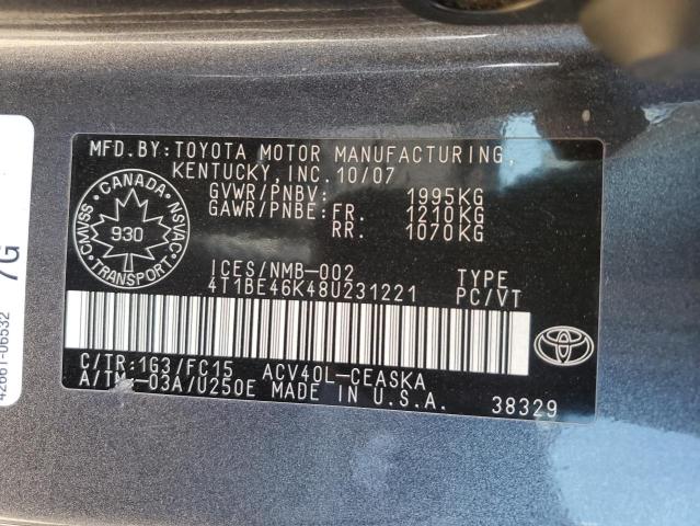 2008 TOYOTA CAMRY CE