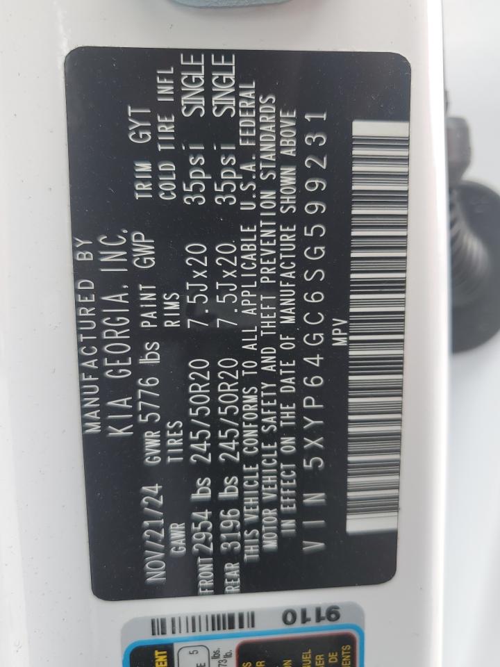 2025 Kia Telluride S VIN: 5XYP64GC6SG599231 Lot: 57683965