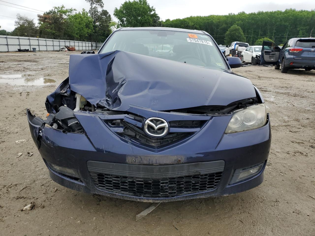 2008 MAZDA MAZDA3 with FRONT END damage, VIN JM1BK323981154482
