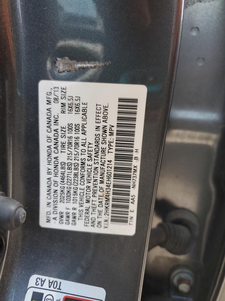 2014 Honda Cr-V Lx VIN: 2HKRM4H34EH601214 Lot: 55119005