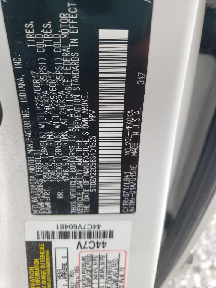 2006 Toyota Sienna Xle VIN: 5TDZA22C56S401525 Lot: 57993345