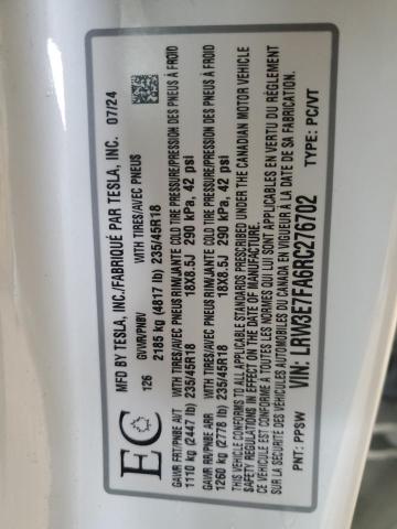 2024 TESLA MODEL 3   