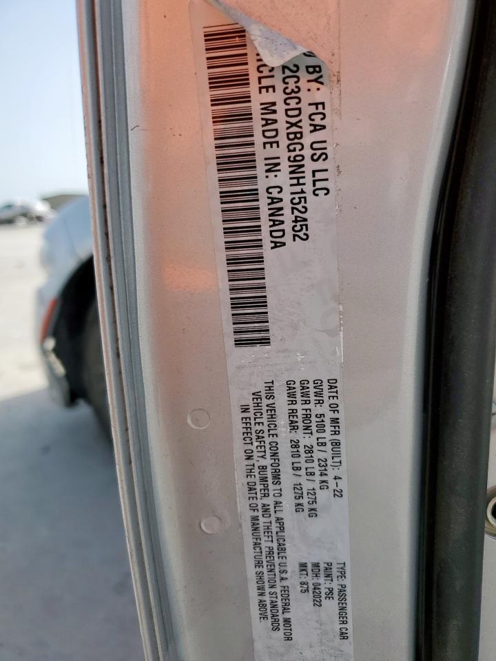 2022 Dodge Charger Sxt VIN: 2C3CDXBG9NH152452 Lot: 56750885