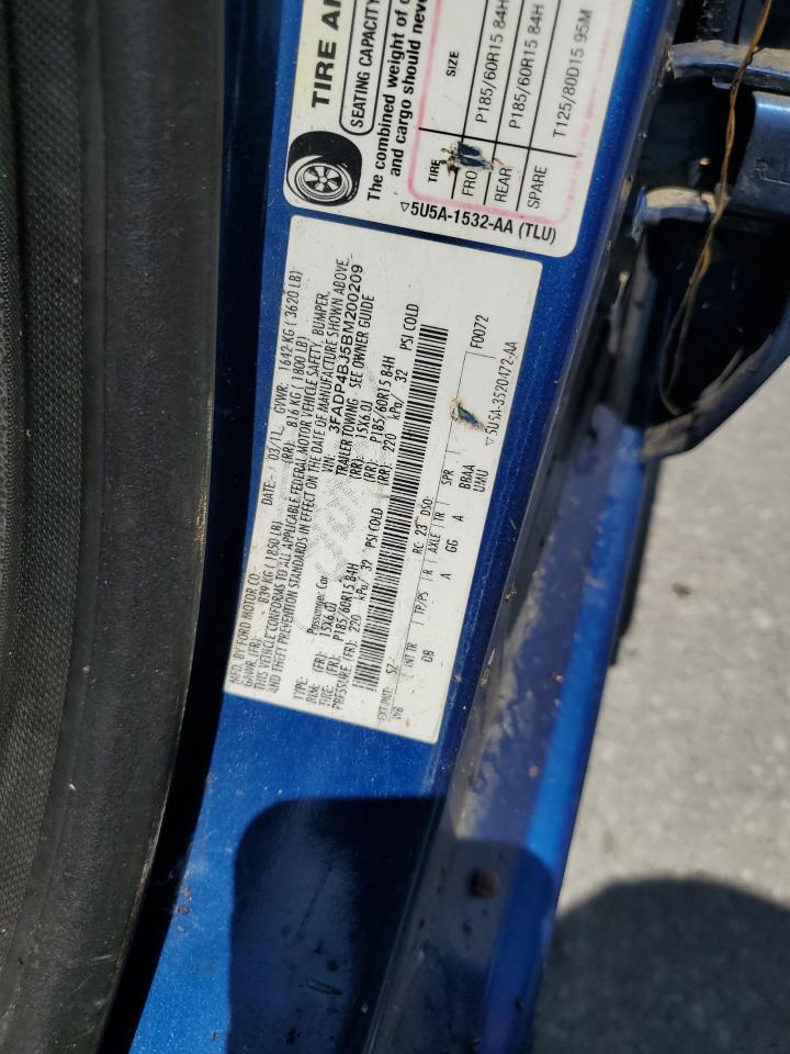 2011 Ford Fiesta Se VIN: 3FADP4BJ5BM200209 Lot: 92834725