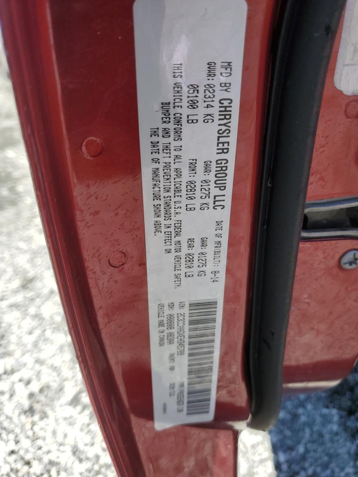 2014 Chrysler 300 VIN: 2C3CCAAGXEH345789 Lot: 57789445