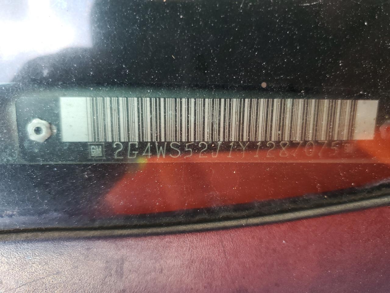 2000 Buick Century Custom VIN: 2G4WS52J1Y1287075 Lot: 56738925