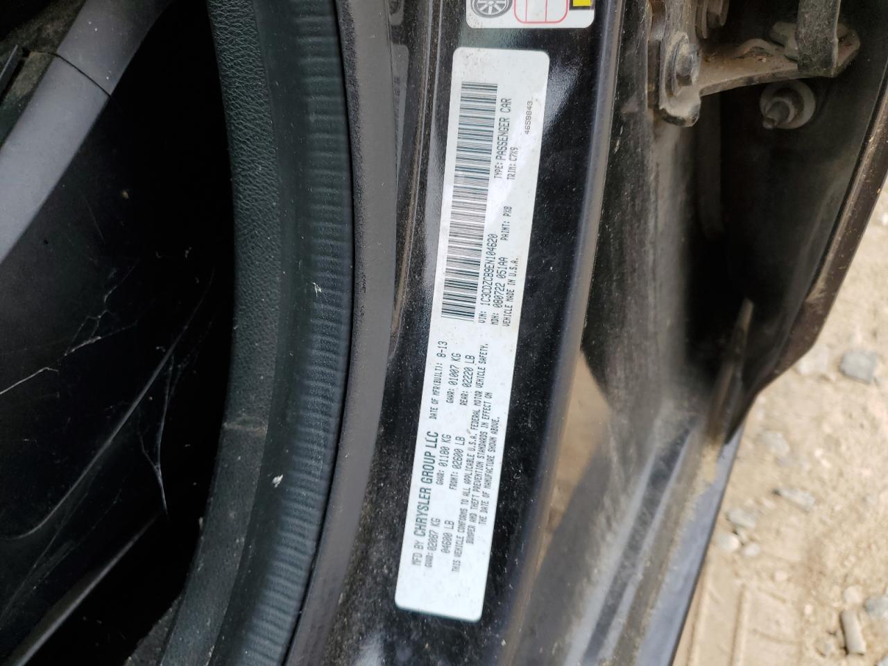 2014 Dodge Avenger Sxt VIN: 1C3CDZCB9EN104620 Lot: 56176345