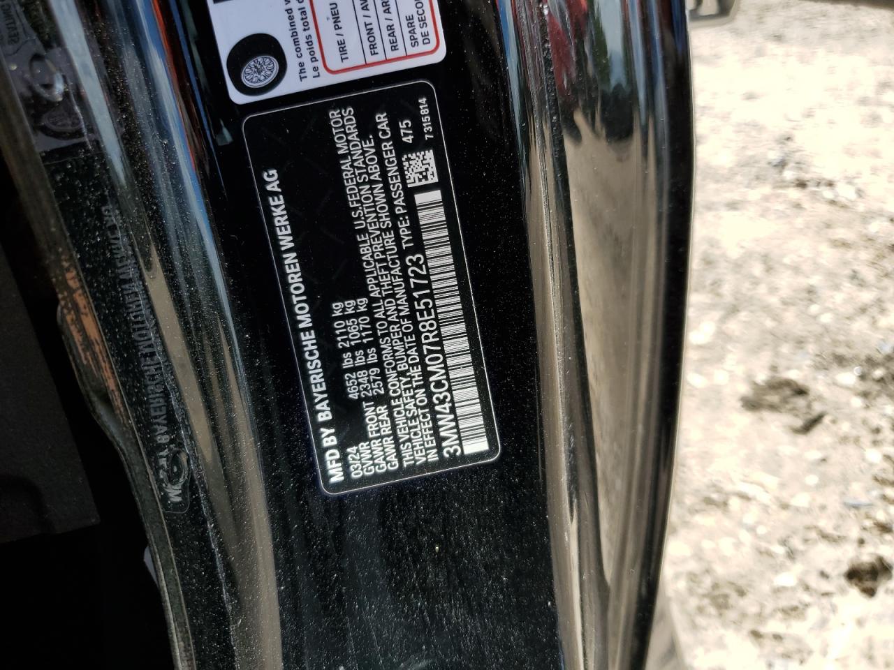 2024 BMW M240I VIN: 3MW43CM07R8E51723 Lot: 56709375