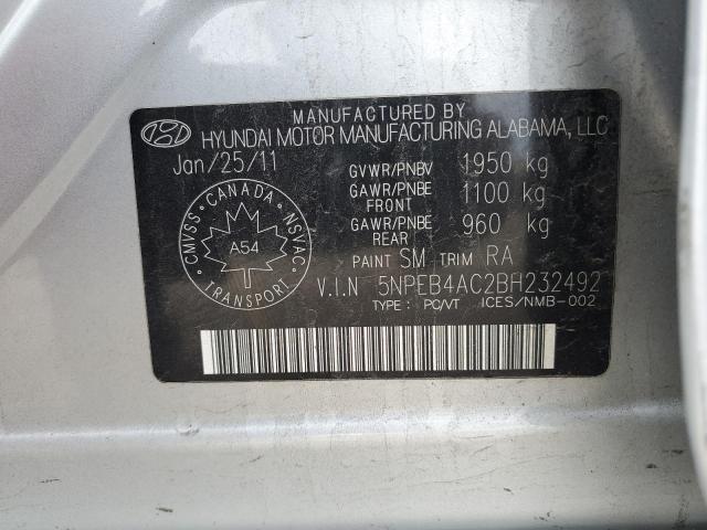 2011 HYUNDAI SONATA GLS