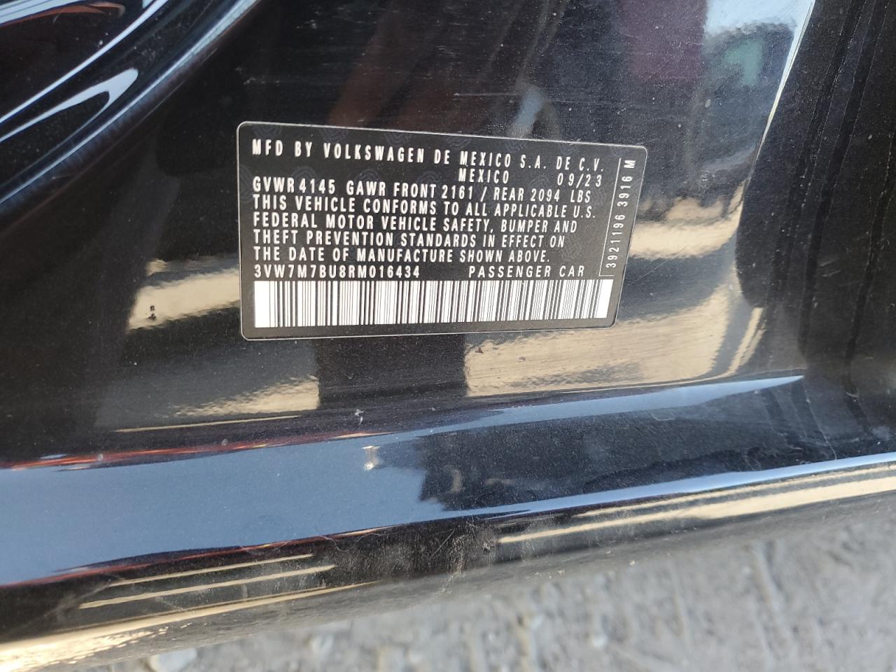2024 Volkswagen Jetta Se VIN: 3VW7M7BU8RM016434 Lot: 56594975