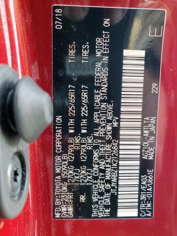 2019 Lexus Nx 300 Base VIN: JTJYARBZ1K2126842 Lot: 56485375