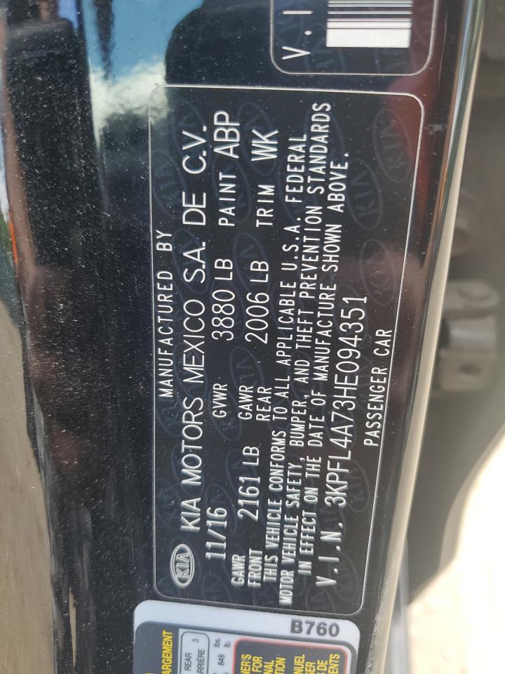 2017 Kia Forte Lx VIN: 3KPFL4A73HE094351 Lot: 55266605