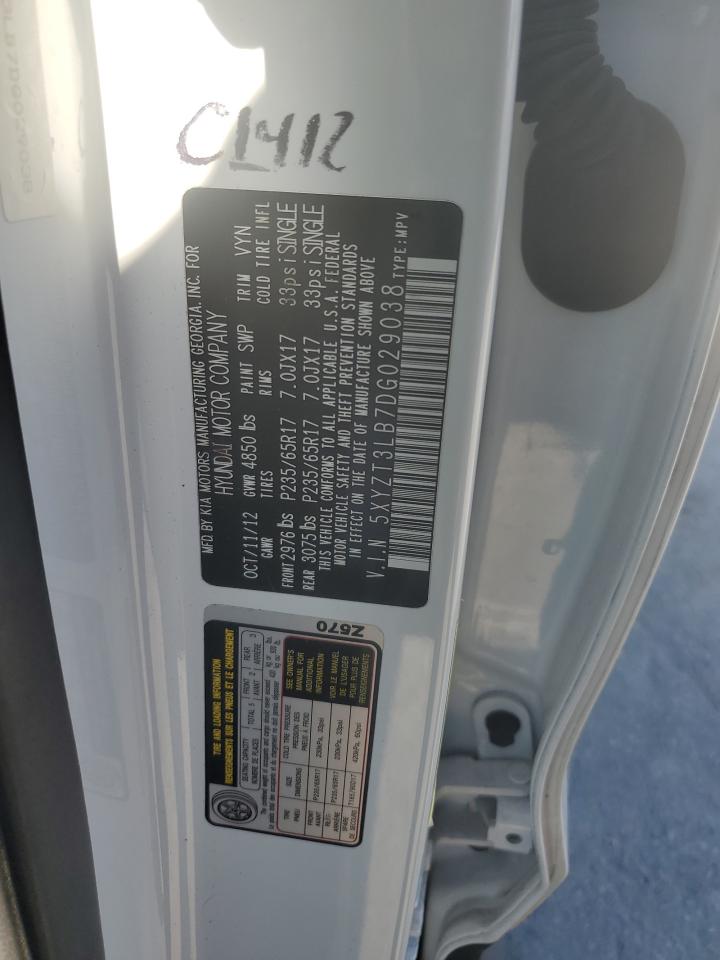 2013 Hyundai Santa Fe Sport VIN: 5XYZT3LB7DG029038 Lot: 56527725