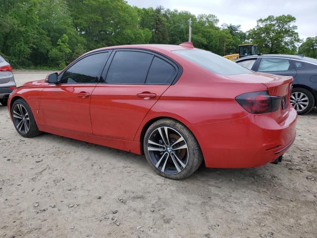  BMW 3 SERIES 2018 Czerwony