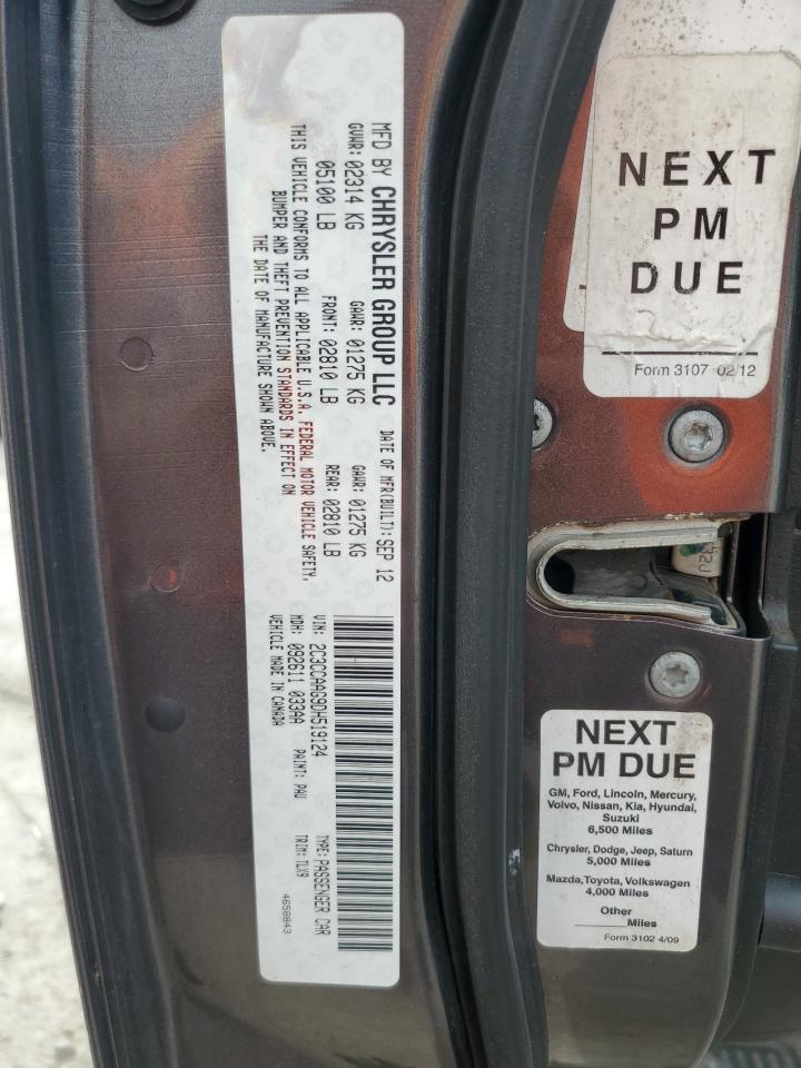 2013 Chrysler 300 VIN: 2C3CCAAG9DH519124 Lot: 56928935