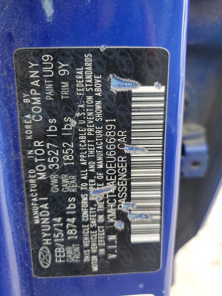 2014 Hyundai Accent Gls VIN: KMHCT4AE0EU666891 Lot: 56884045