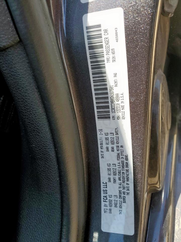 2016 Chrysler 200 Limited VIN: 1C3CCCAB0GN167501 Lot: 56654485