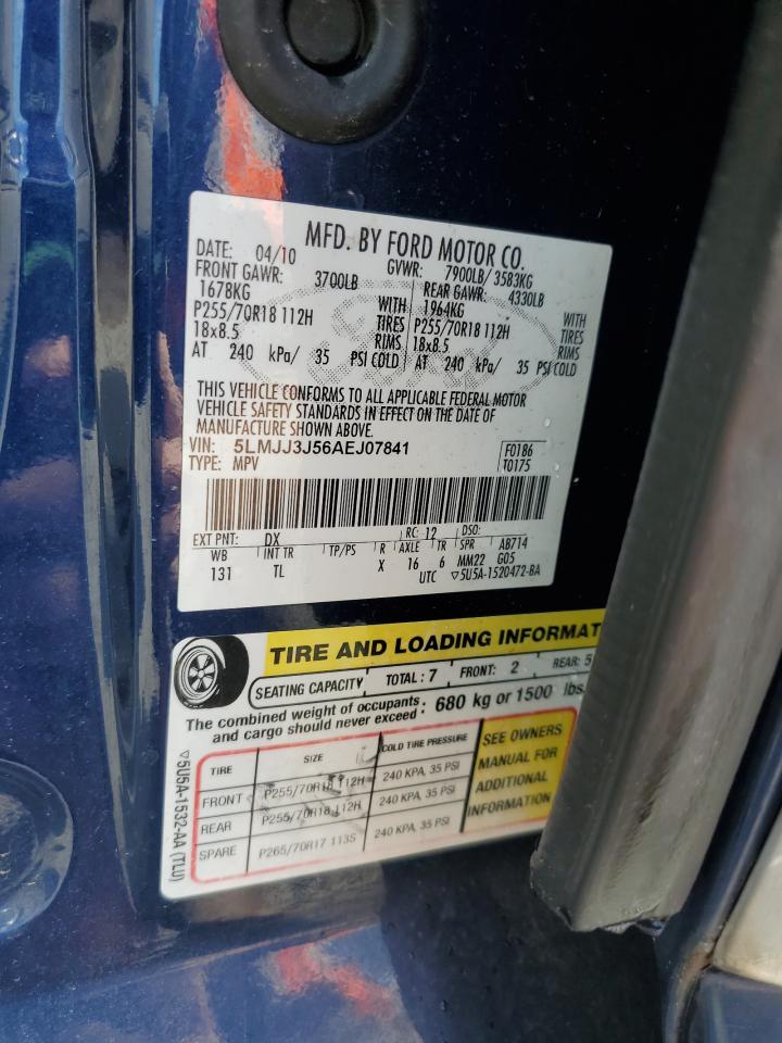 2010 Lincoln Navigator L VIN: 5LMJJ3J56AEJ07841 Lot: 56015215