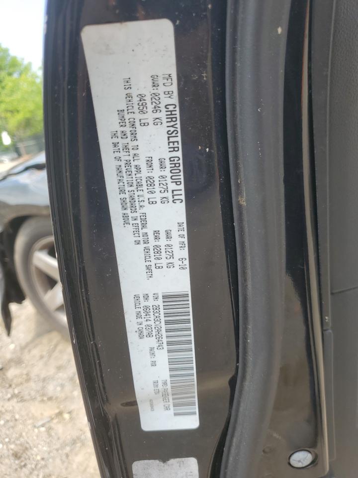 2010 Dodge Charger Sxt VIN: 2B3CA3CV2AH264743 Lot: 56409965