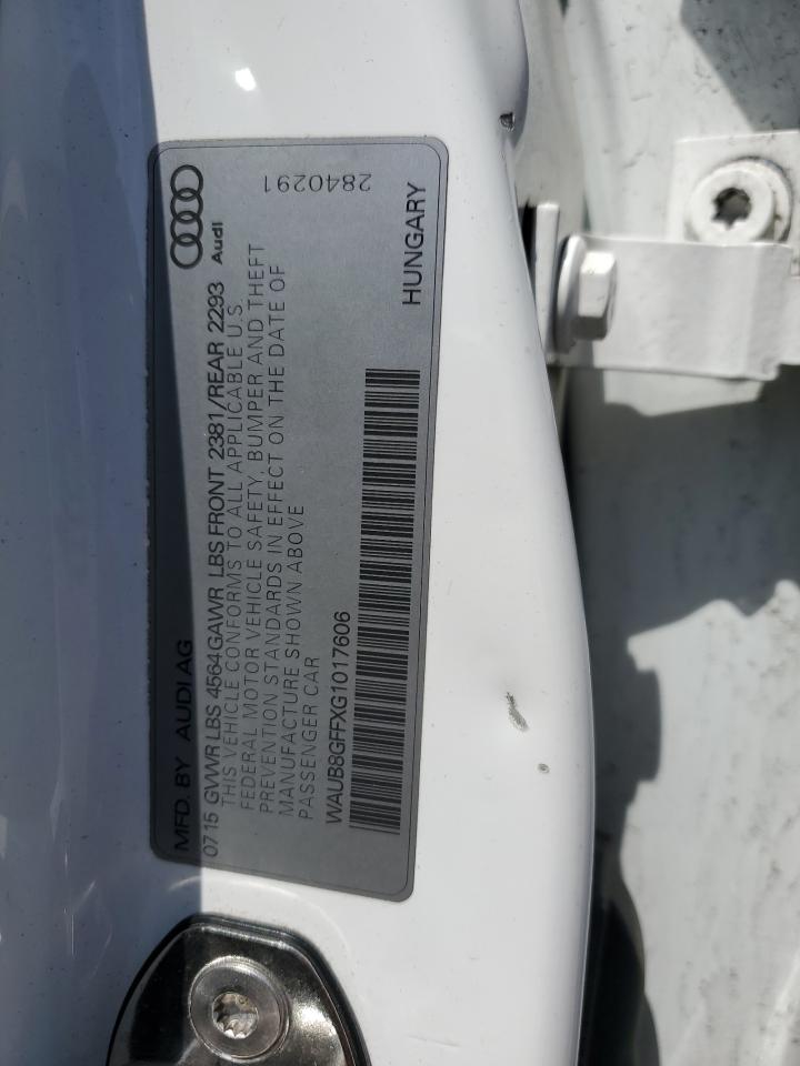 2016 Audi A3 Premium VIN: WAUB8GFFXG1017606 Lot: 56619695