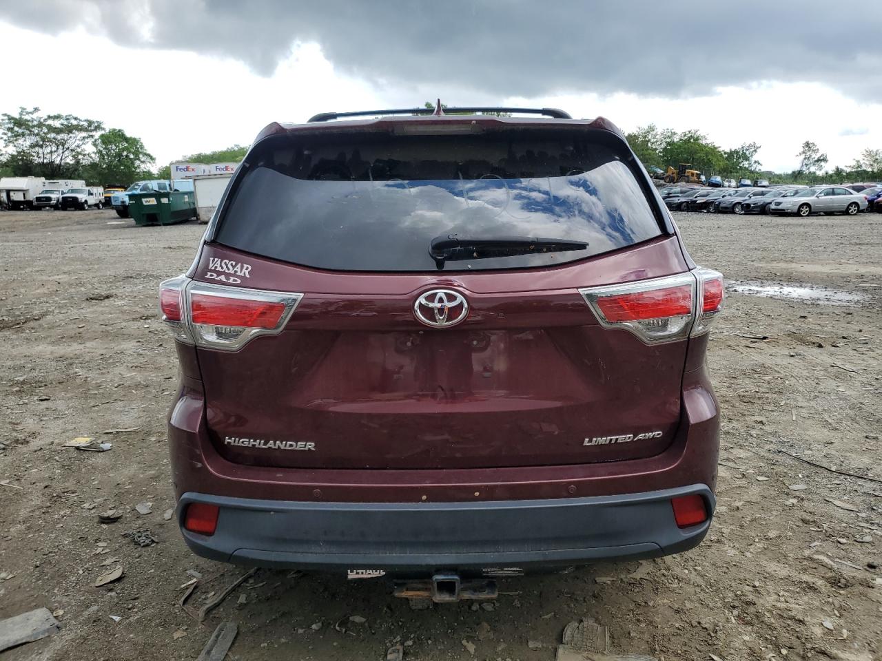 2015 Toyota Highlander Limited VIN: 5TDDKRFH7FS124379 Lot: 56003645