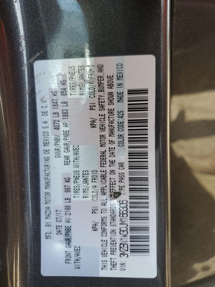 2018 Mazda 3 Grand Touring VIN: 3MZBN1W30JM166306 Lot: 56984785