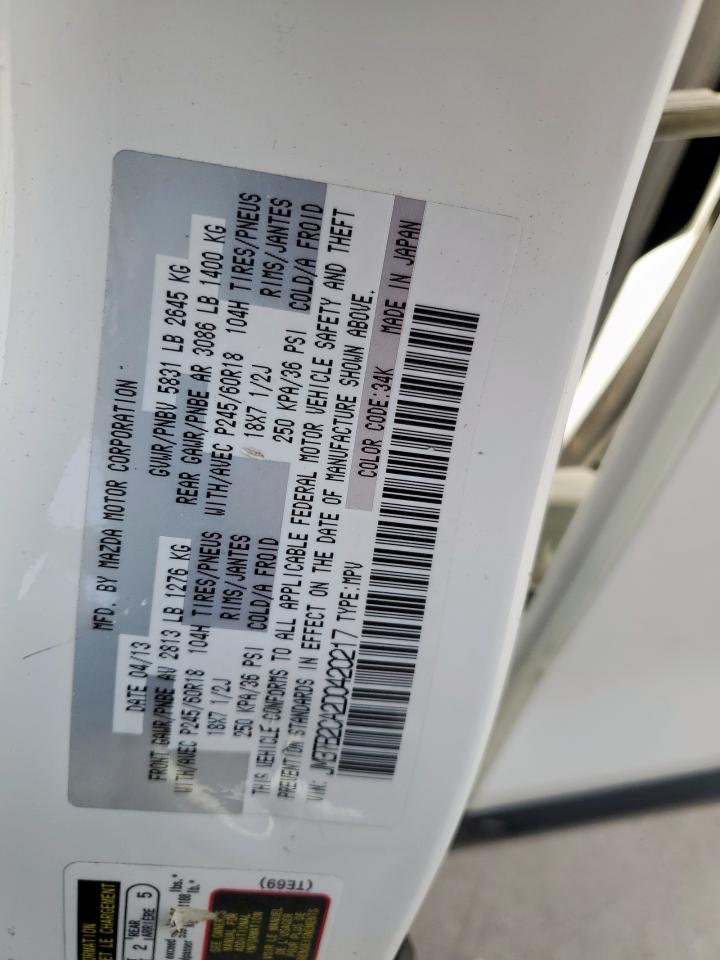 2013 Mazda Cx-9 Touring VIN: JM3TB2CA2D0420217 Lot: 56788395