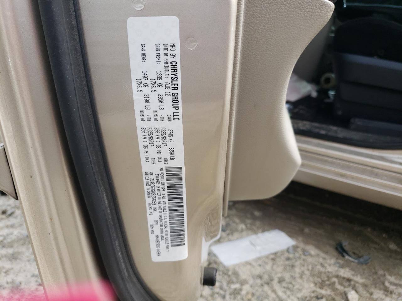 2013 Dodge Grand Caravan Se VIN: 2C4RDGBG0DR554259 Lot: 58109855