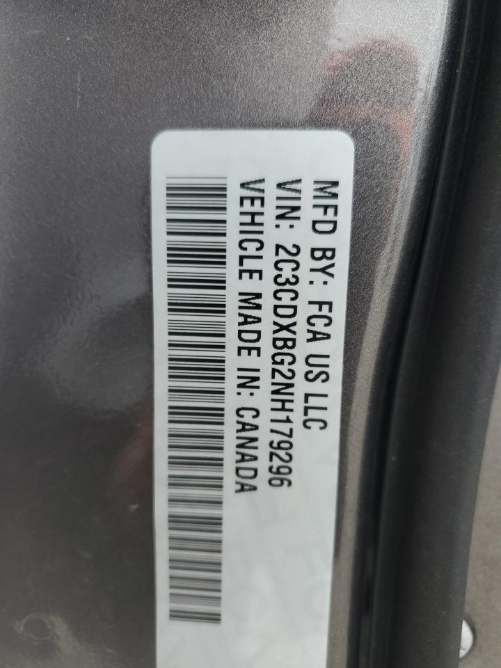 2022 Dodge Charger Sxt VIN: 2C3CDXBG2NH179296 Lot: 56843925